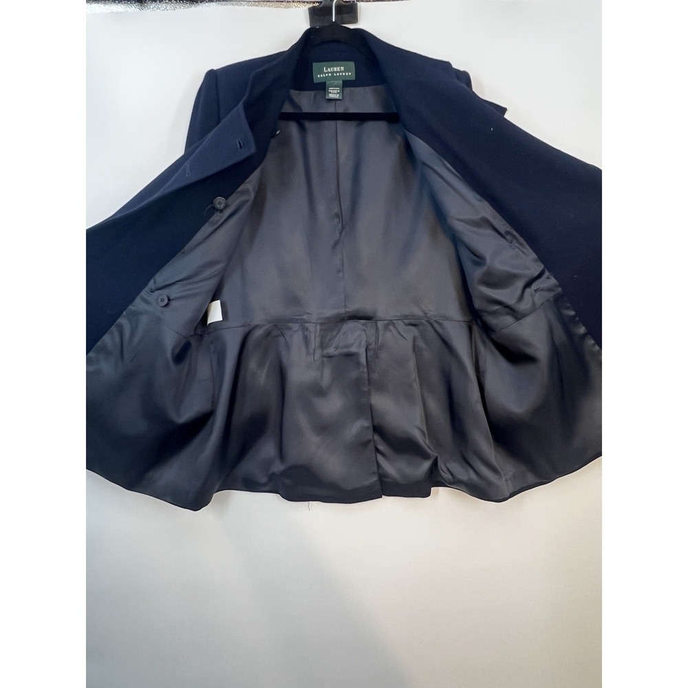 Ralph Lauren Women's Jacket Pea Coat Navy Blazer Size Large XL Vtg Classic USA - Picture 12 of 14